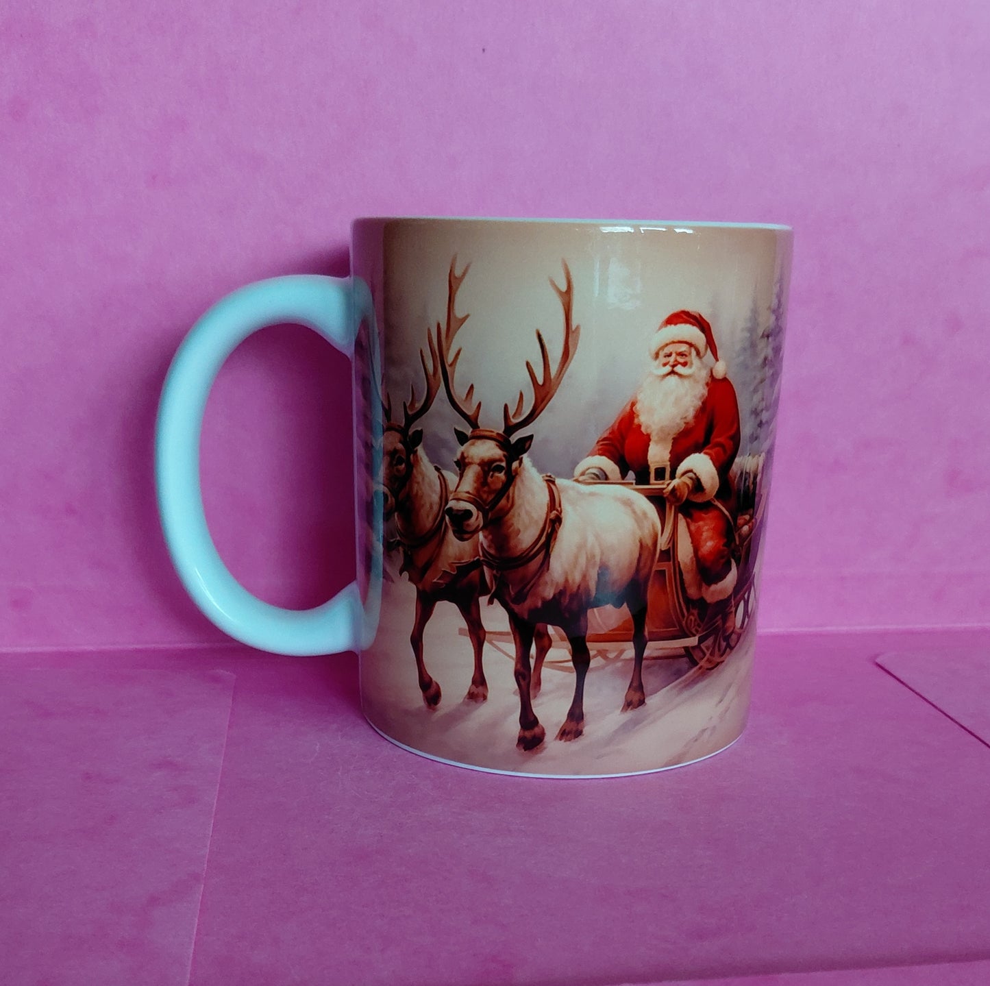 Mug père Noël avec ses rennes