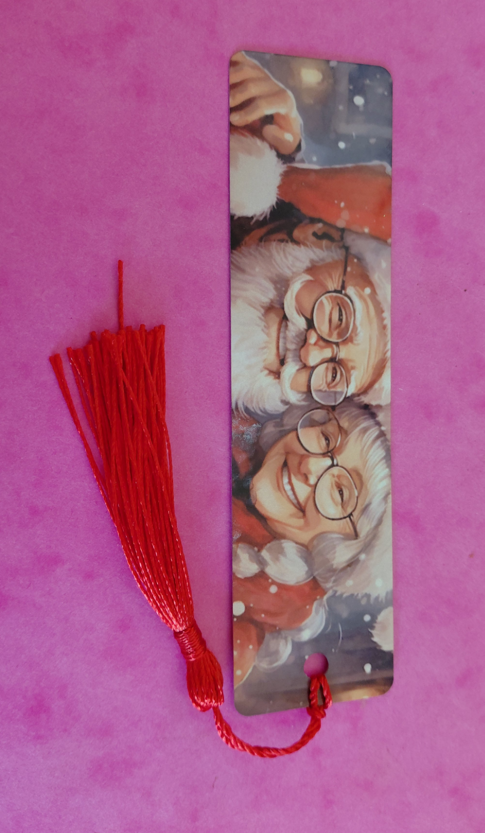 Marque page père Noël avec mère Noël