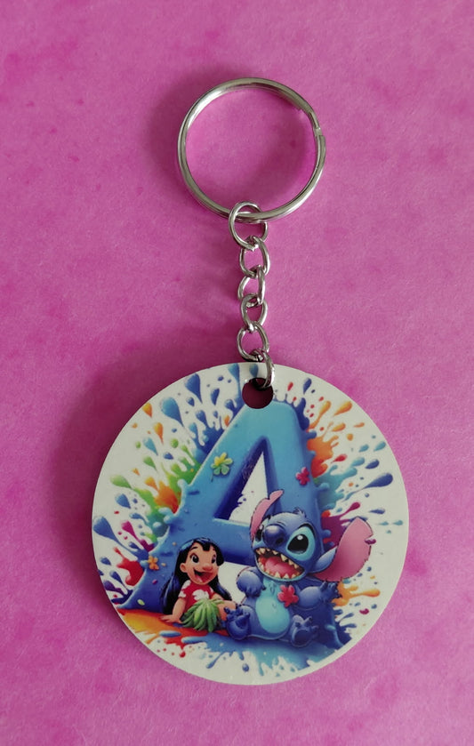 Porte clés lettre stitch