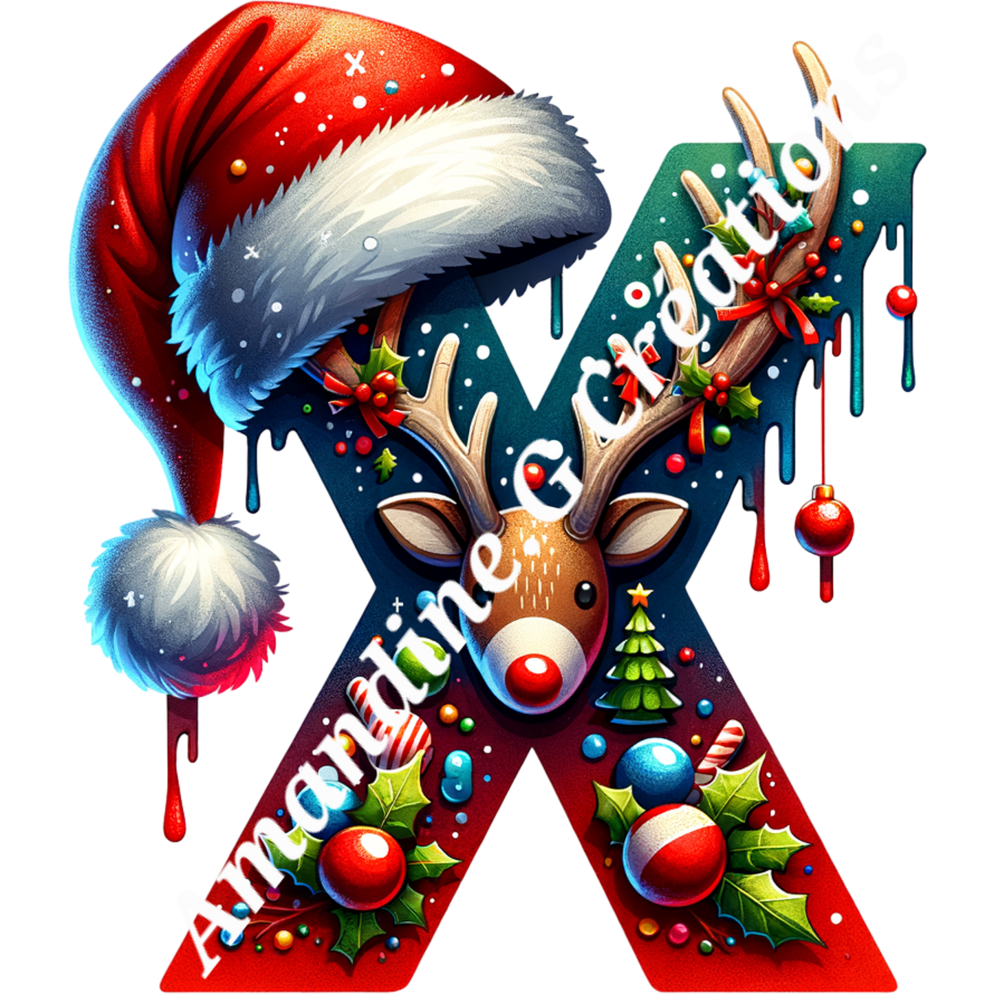 Porte clés lettre de Noël