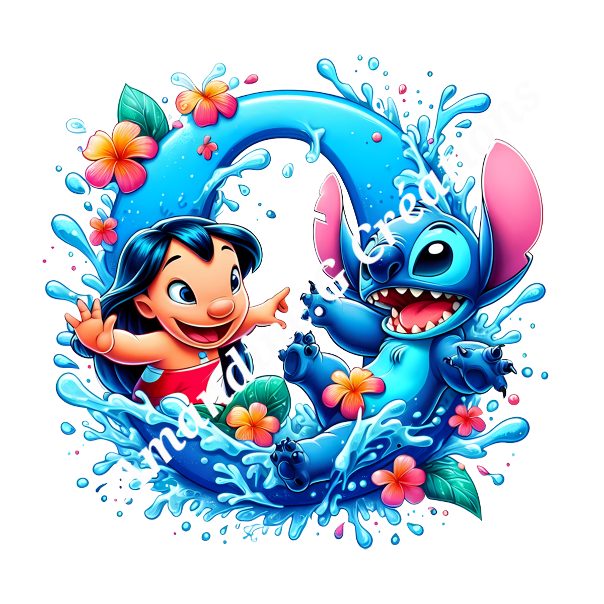 Porte clés lettre stitch