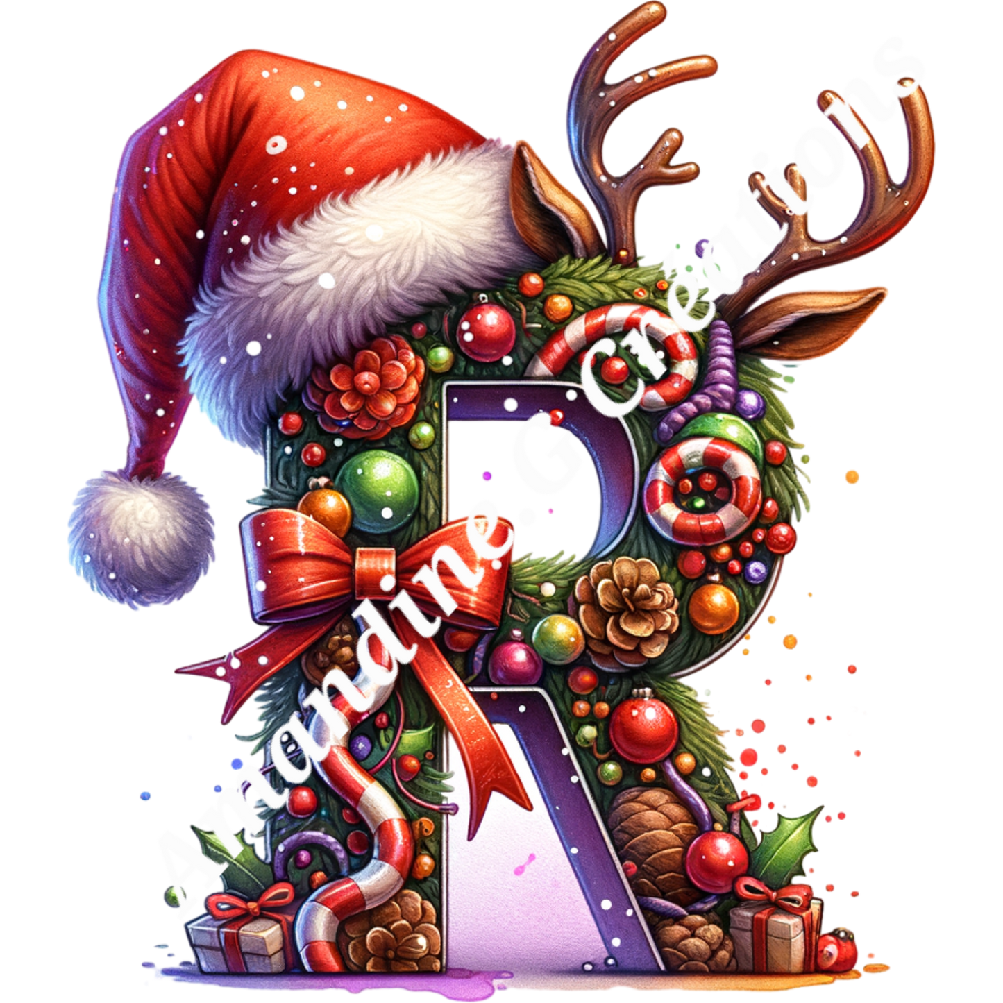 Porte clés lettre de Noël