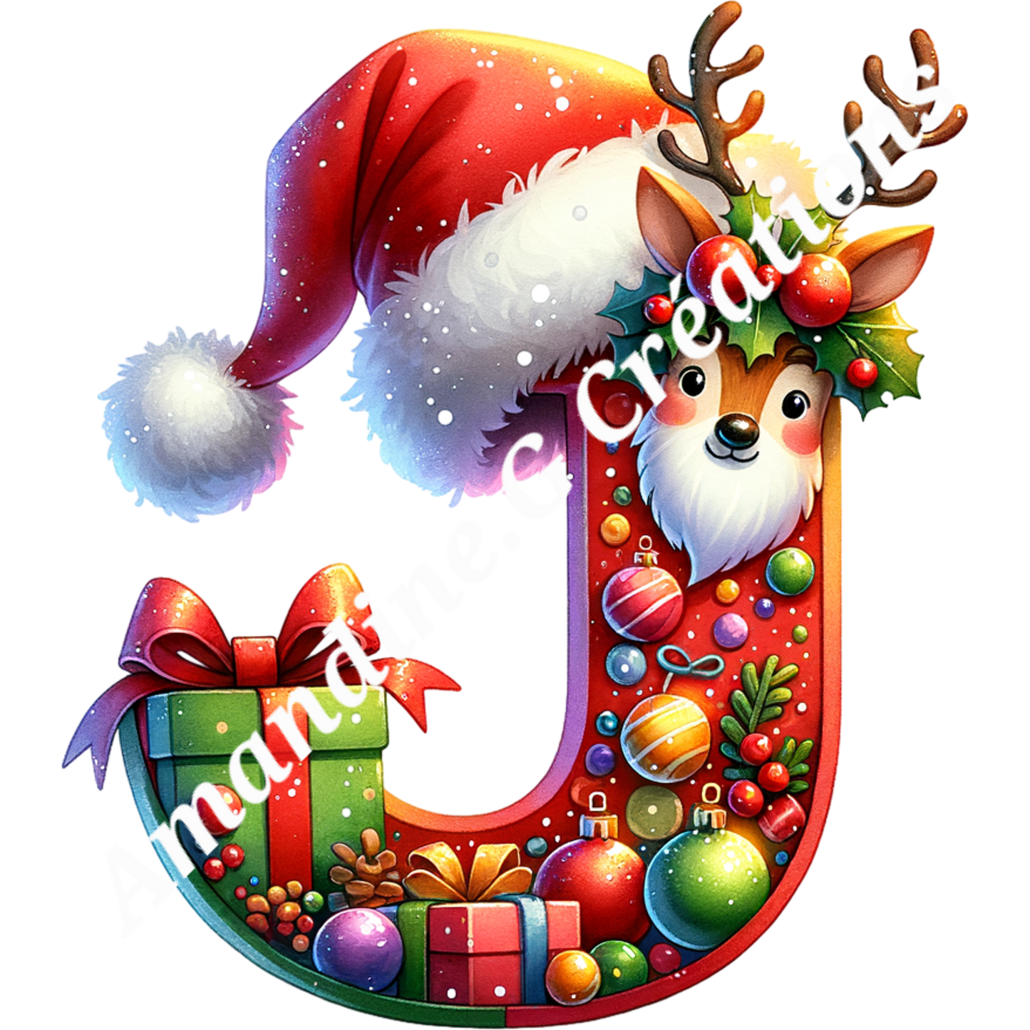 Porte clés lettre de Noël