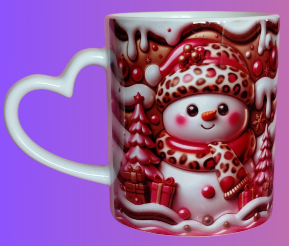 Mug Bonhomme de neige rose