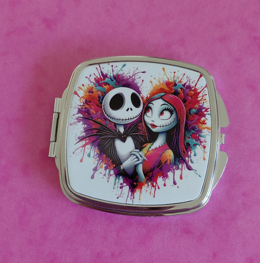 Miroir de poche Monsieur Jack et Sally