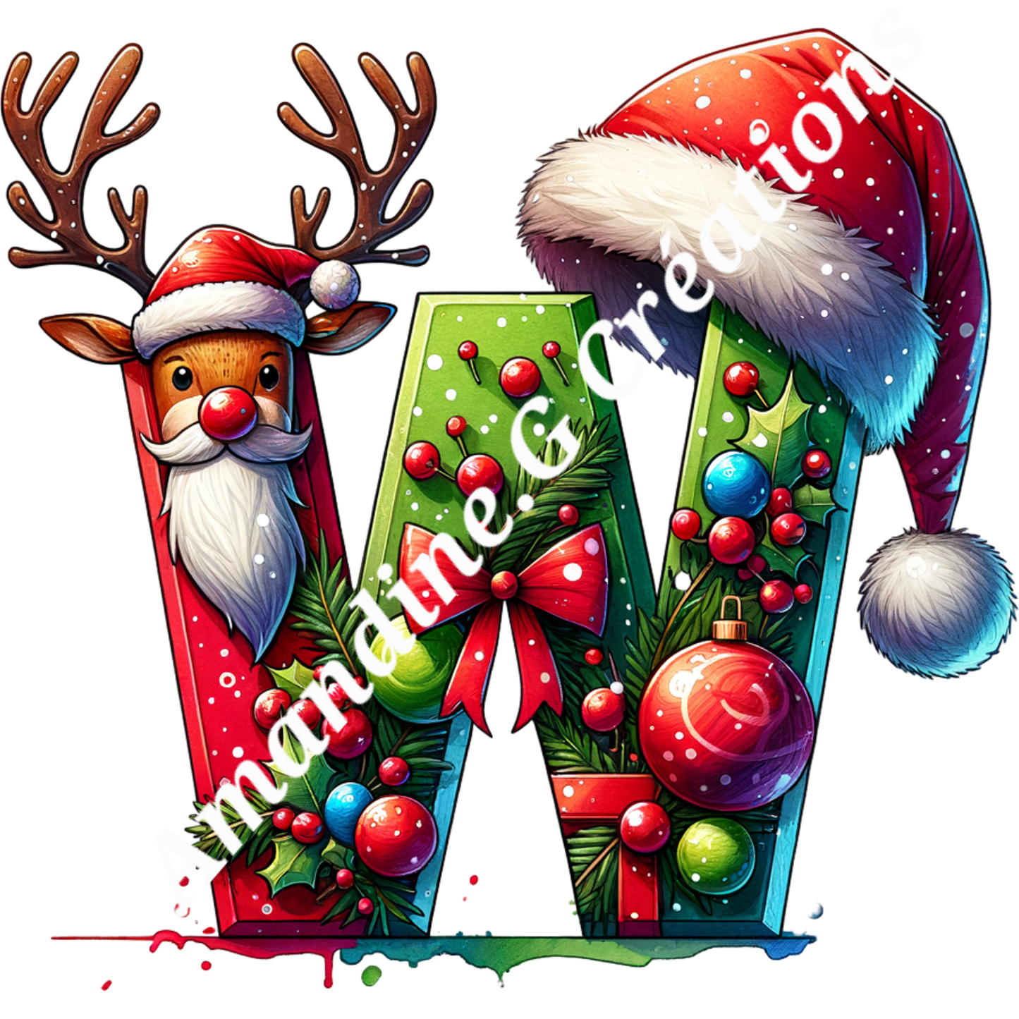 Porte clés lettre de Noël