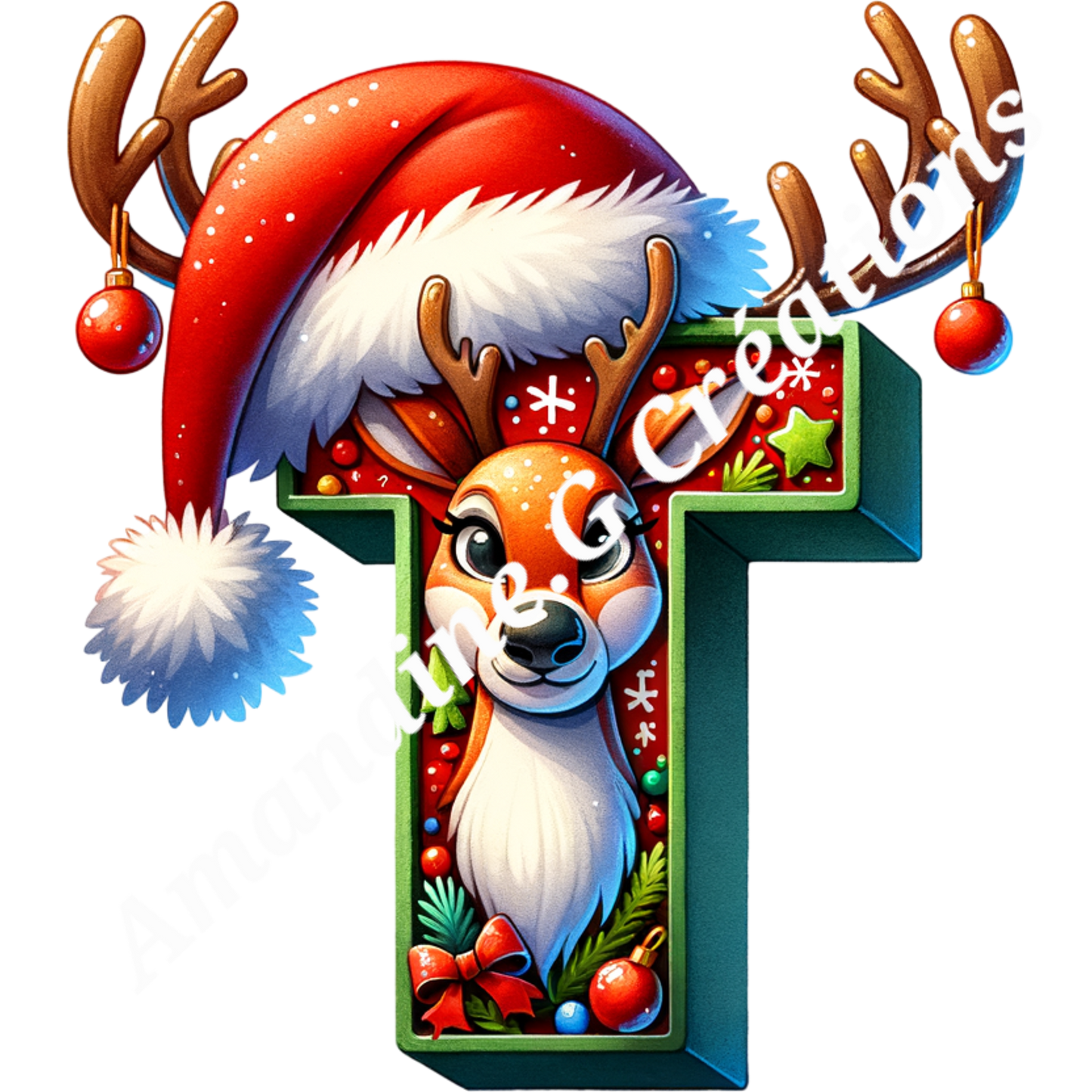 Porte clés lettre de Noël