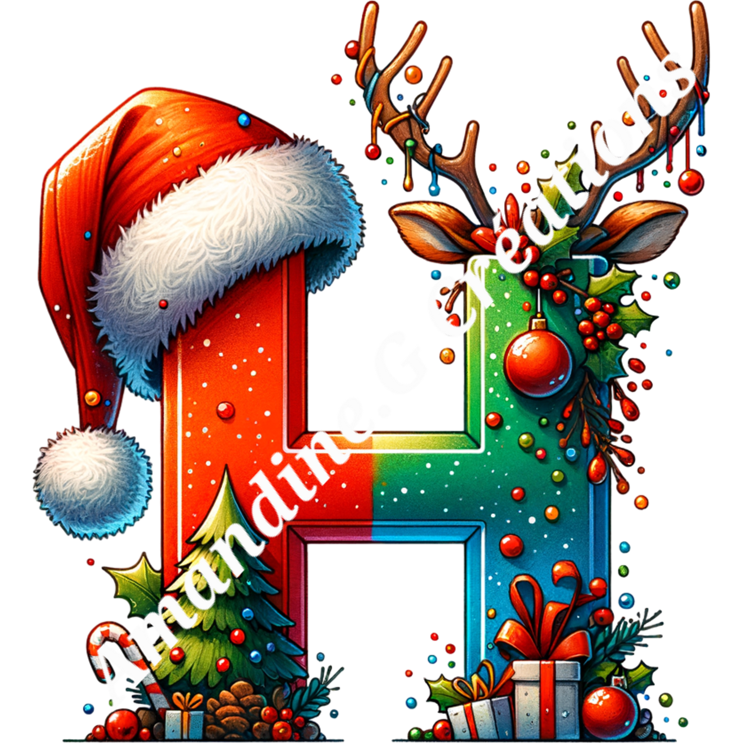 Porte clés lettre de Noël