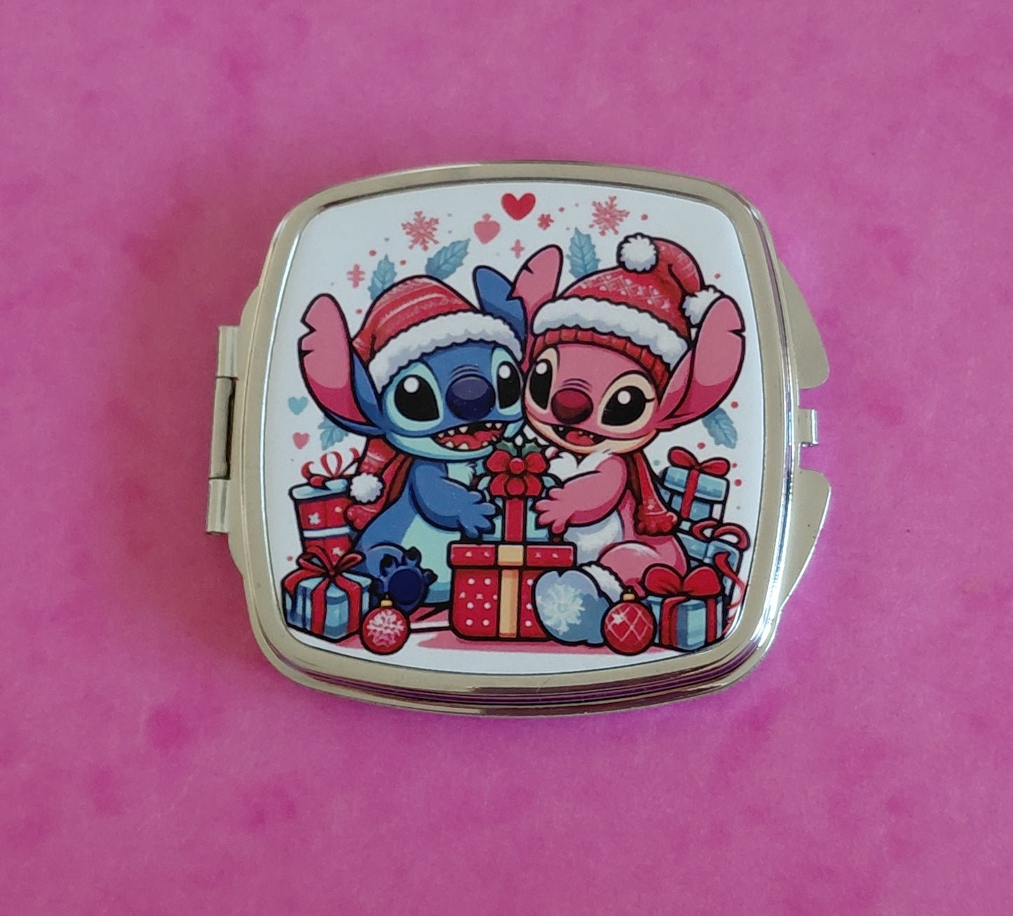 Miroir de poche Stitch et Angel de Noël