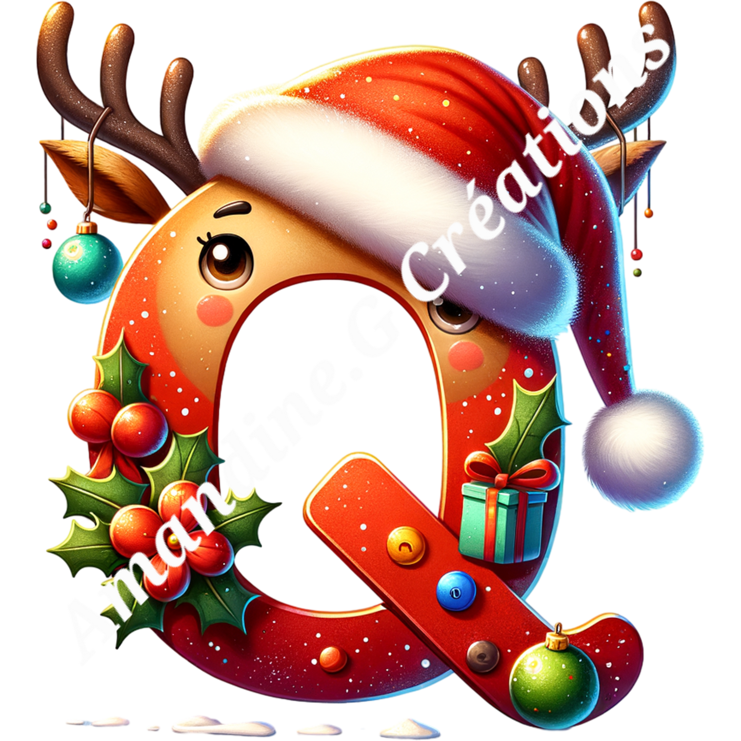 Porte clés lettre de Noël