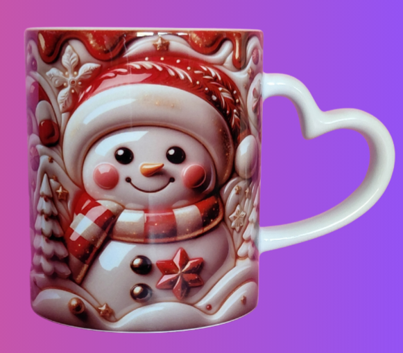 Mug Bonhomme de neige rouge