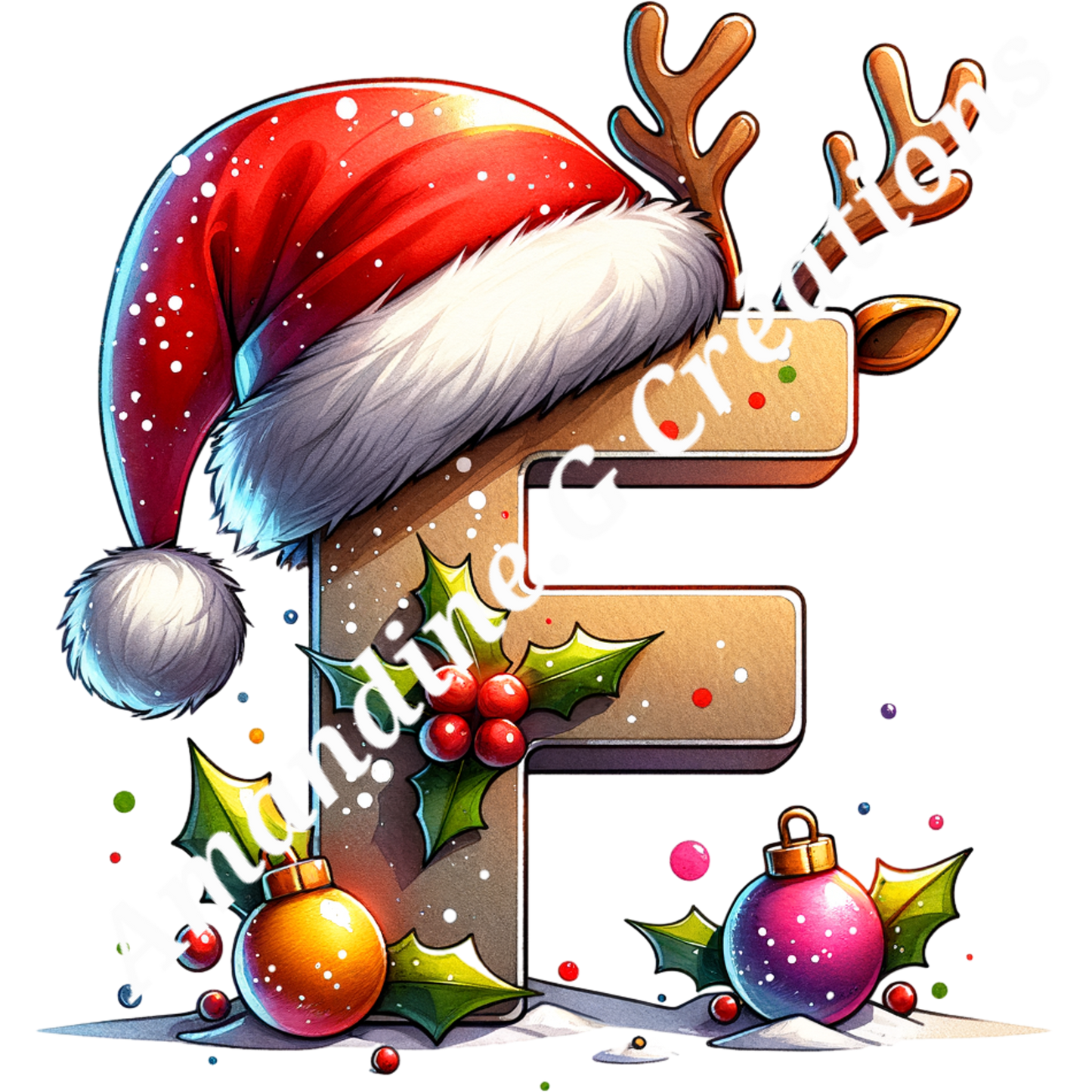 Porte clés lettre de Noël