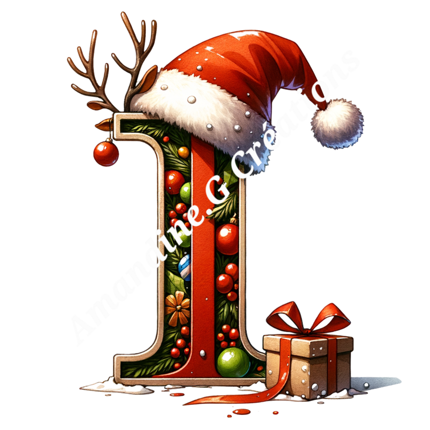 Porte clés lettre de Noël