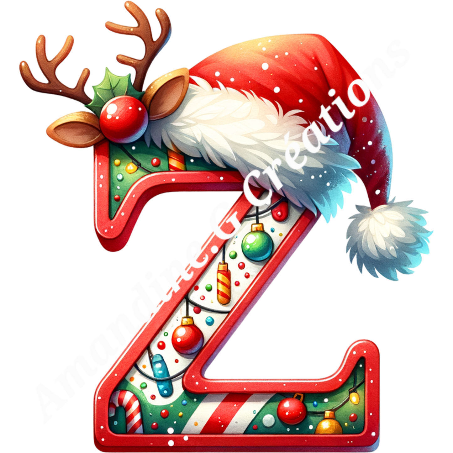 Porte clés lettre de Noël